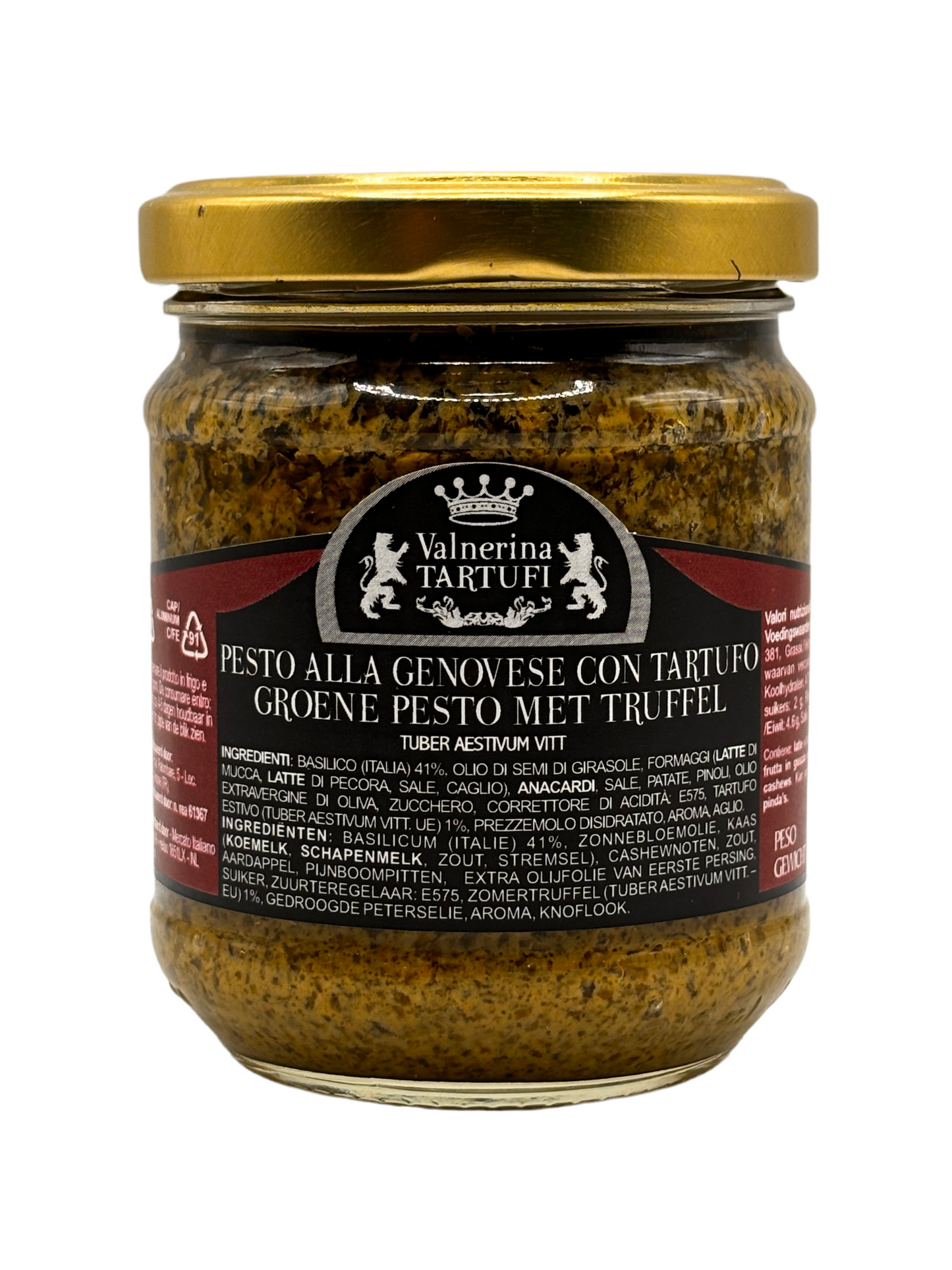 Pesto Genovese met truffel 180gr Valnerina Tartufi