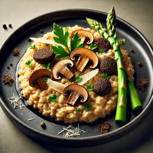 Truffelrisotto met groenten en Parmezaanse Kaas