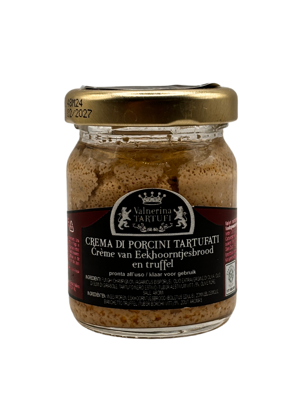 Cremè van eekhoorntjesbrood en truffel 45gr Valnerina Tartufi